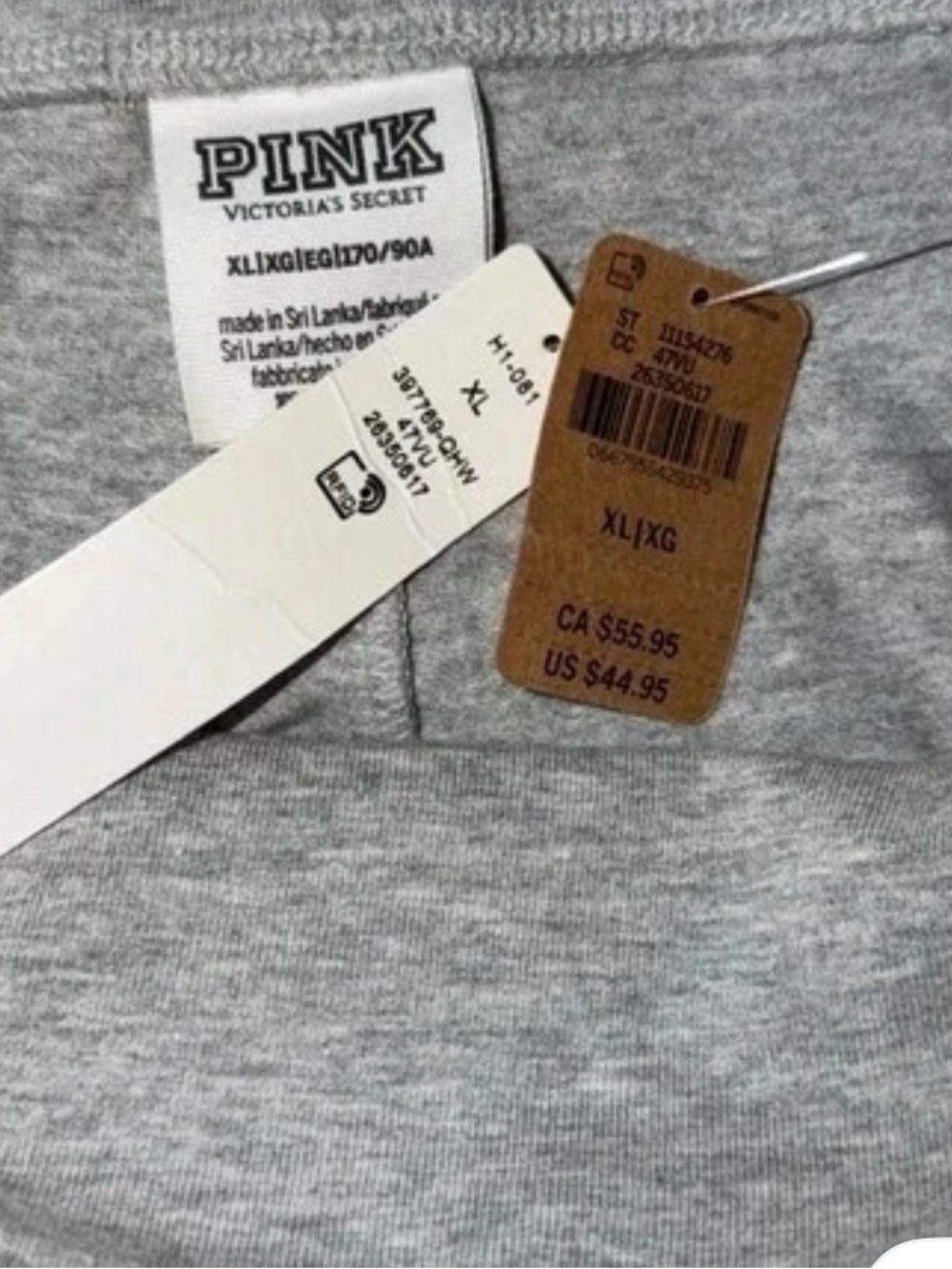 PINK Victoria's Secret Men's Heather Gray Crewneck Sweatshirt